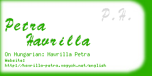 petra havrilla business card